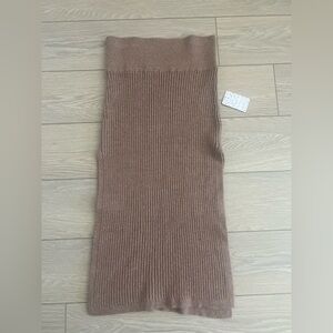 Free people ribbed midi skirt size medium camel NWT.
